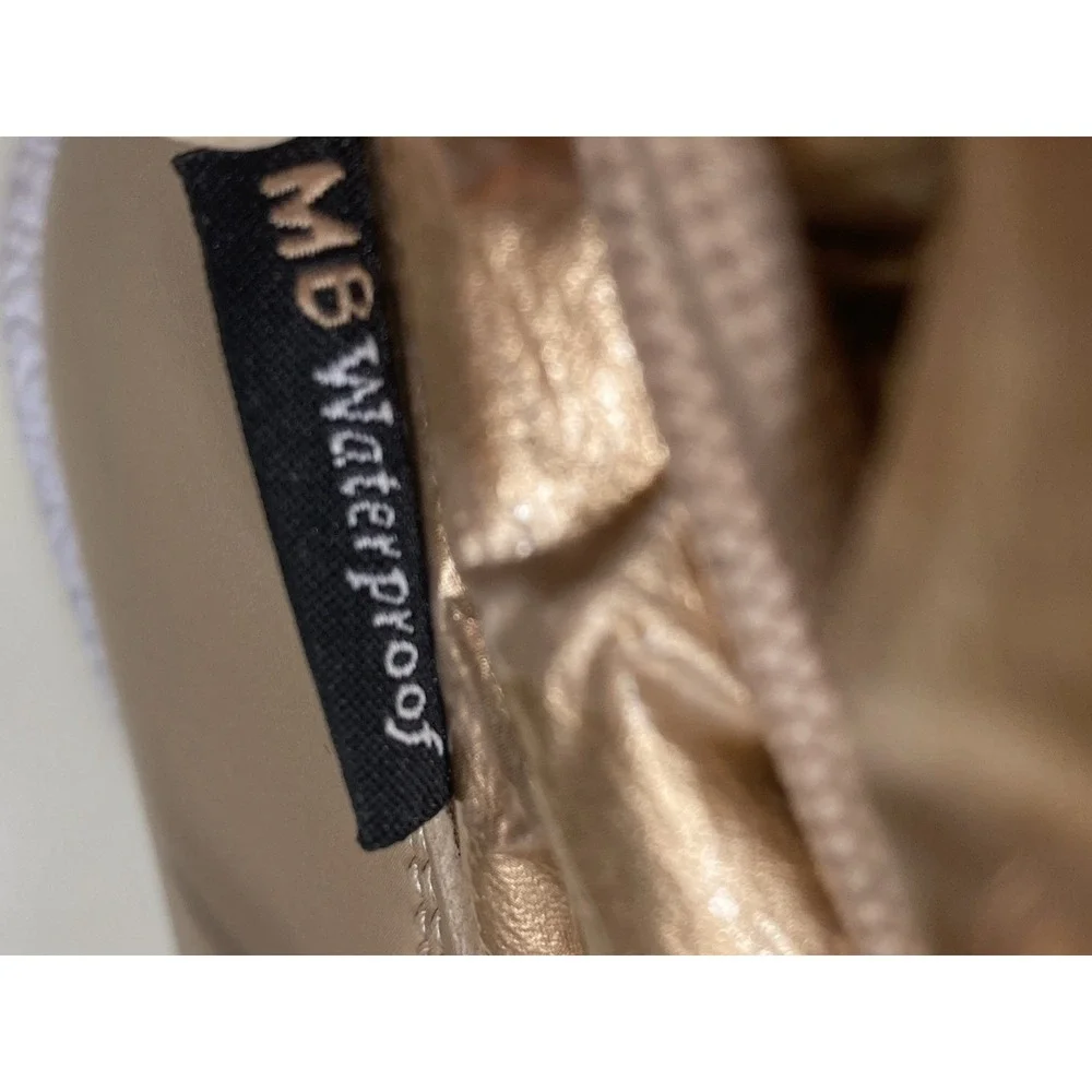 Moon Boot Protecht Junior Low‎ Gold Nylon Boot Girl's Size 2.5